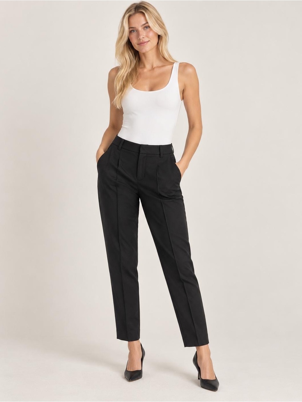 Stefanel Made in Italy Navy Slim Tailored Pants Size US 6 / IT 40